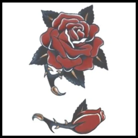 1940 Rose Temporary Tattoo