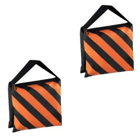 2x Heavy Duty 10kg Rated Orange / Black Sandbag (Empty) - Bundle