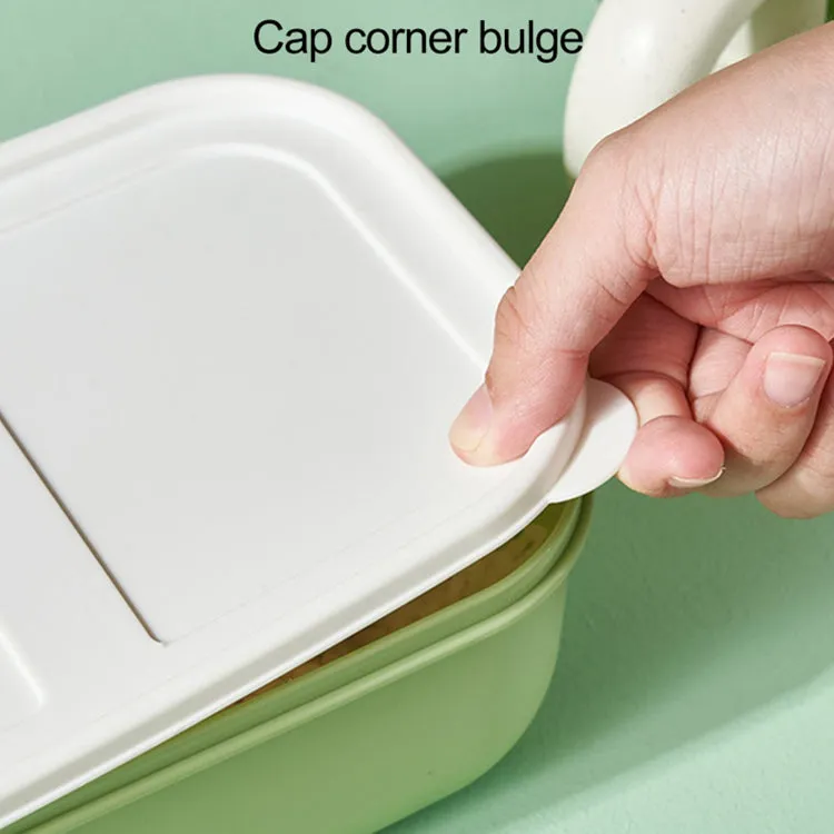 3 Compartment Double-Layer Lunch Box | Green