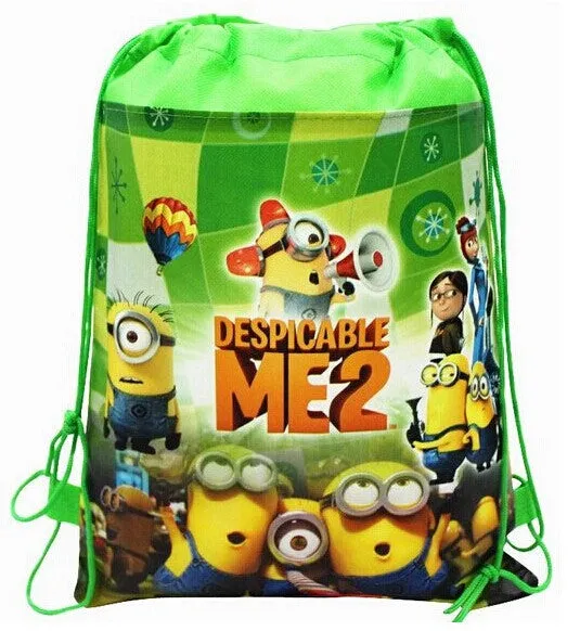 34x27cm Cartoon Despicable Me Drawstring Kids Bag Backpack Beach Bag - Free Shipping N.A.