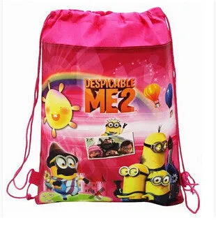 34x27cm Cartoon Despicable Me Drawstring Kids Bag Backpack Beach Bag - Free Shipping N.A.