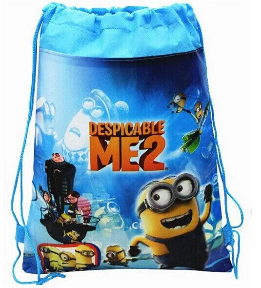 34x27cm Cartoon Despicable Me Drawstring Kids Bag Backpack Beach Bag - Free Shipping N.A.