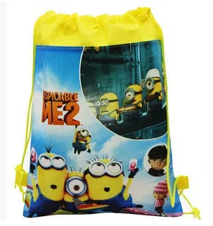 34x27cm Cartoon Despicable Me Drawstring Kids Bag Backpack Beach Bag - Free Shipping N.A.