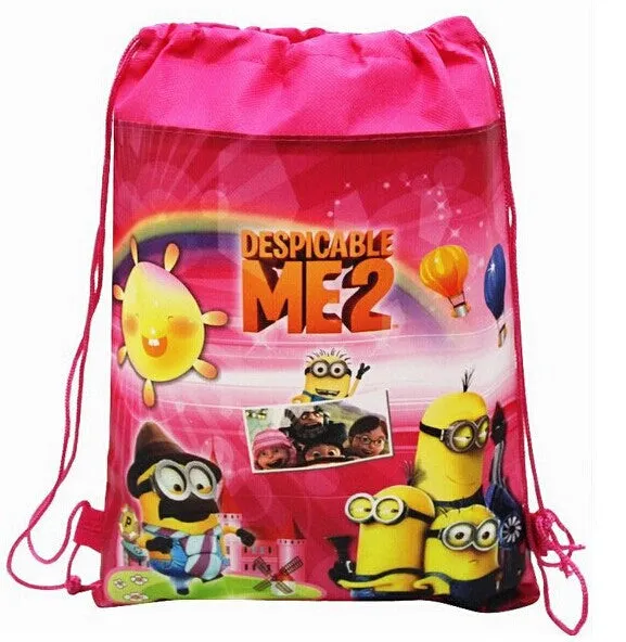 34x27cm Cartoon Despicable Me Drawstring Kids Bag Backpack Beach Bag - Free Shipping N.A.