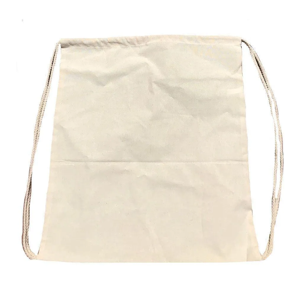 50 Lot Cotton Natural White Drawstring Backpack Tote Sack Bag Wholesale Lot