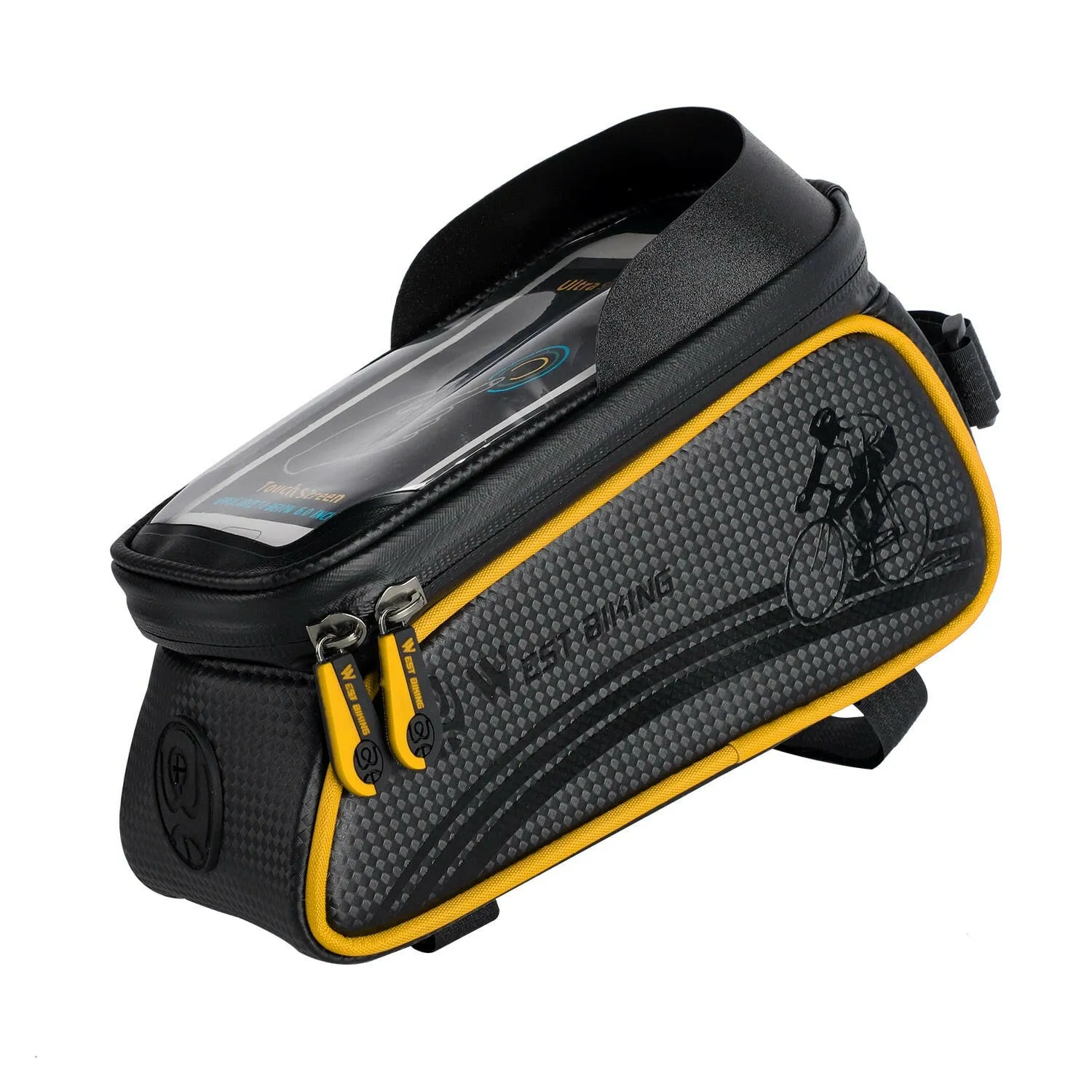 6.5 Inches Bicycle Bag Waterproof Cycling Top Front Tube Frame Bag Touch Screen Phone Case Storage MTB Road Bike Bag