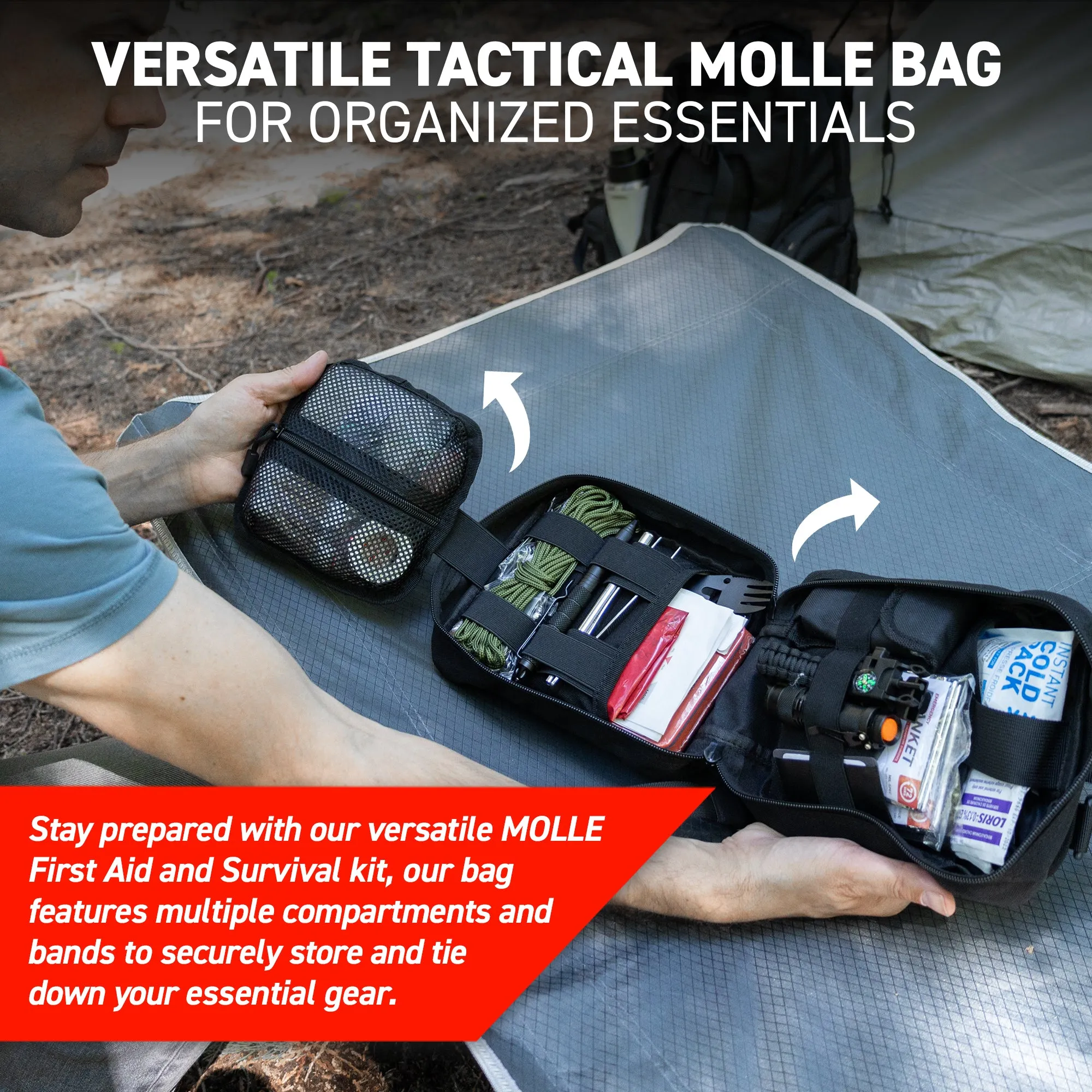 72HRS Molle Trauma Kit - IFAK (Black)