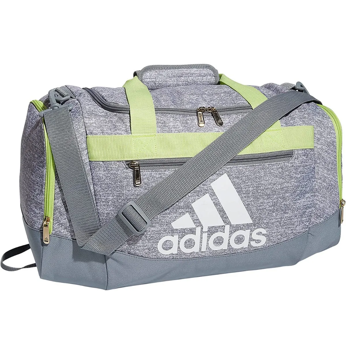 adidas Defender IV Small Duffel Bag - Grey-Lime Green