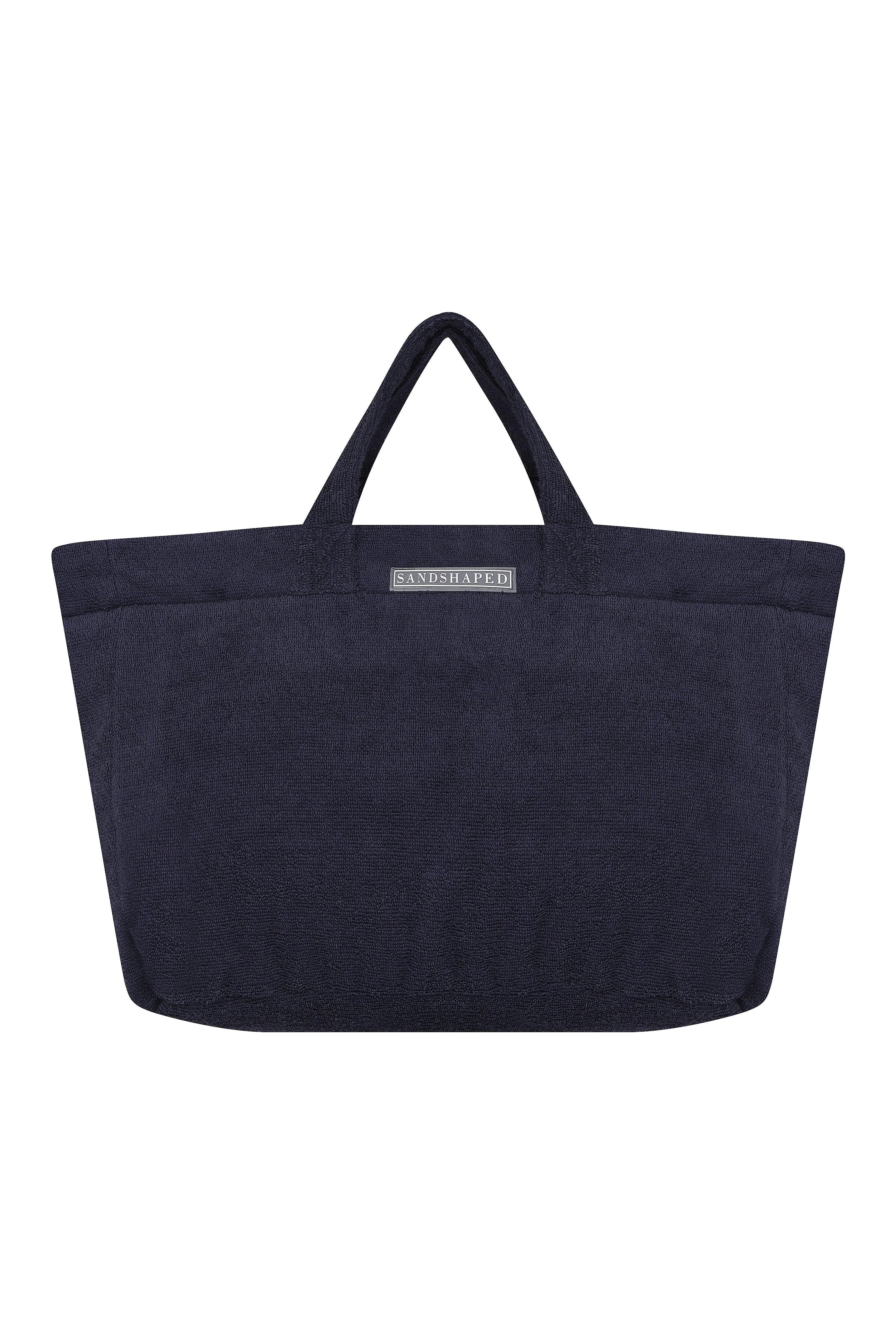 Amaris Terry Beach Bag Navy Blue