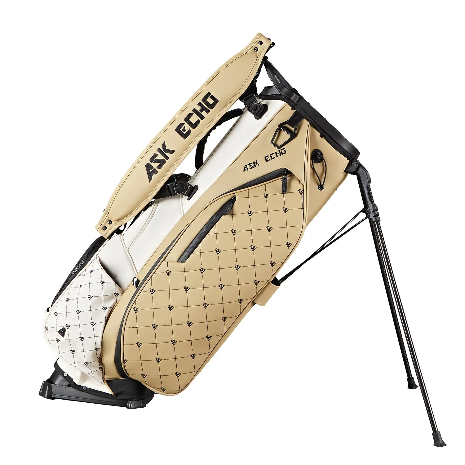 Ask Echo Golf Prestige-14 Way Full Length Hybrid Stand Bag / Toasted Alomnd