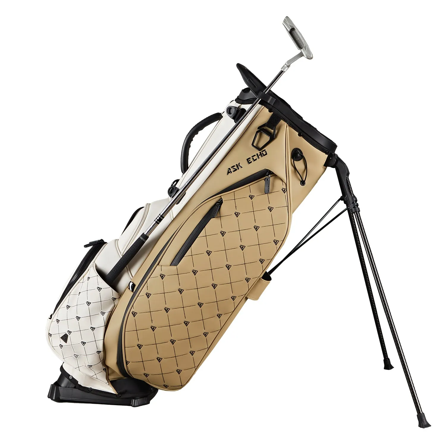 Ask Echo Golf Prestige-14 Way Full Length Hybrid Stand Bag / Toasted Alomnd