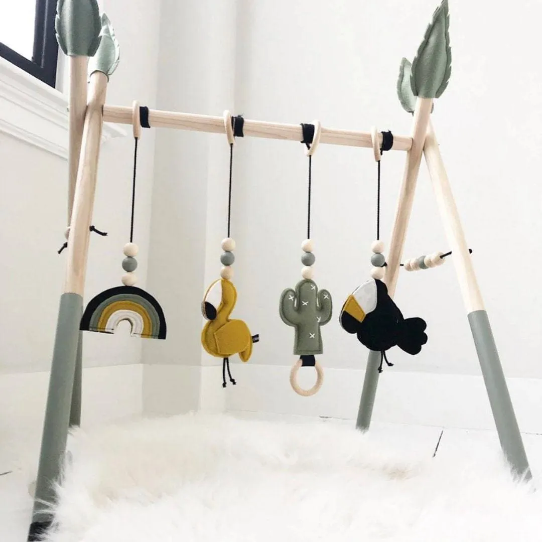 Baby Activity Play Gym with Wooden Frame and Gifts