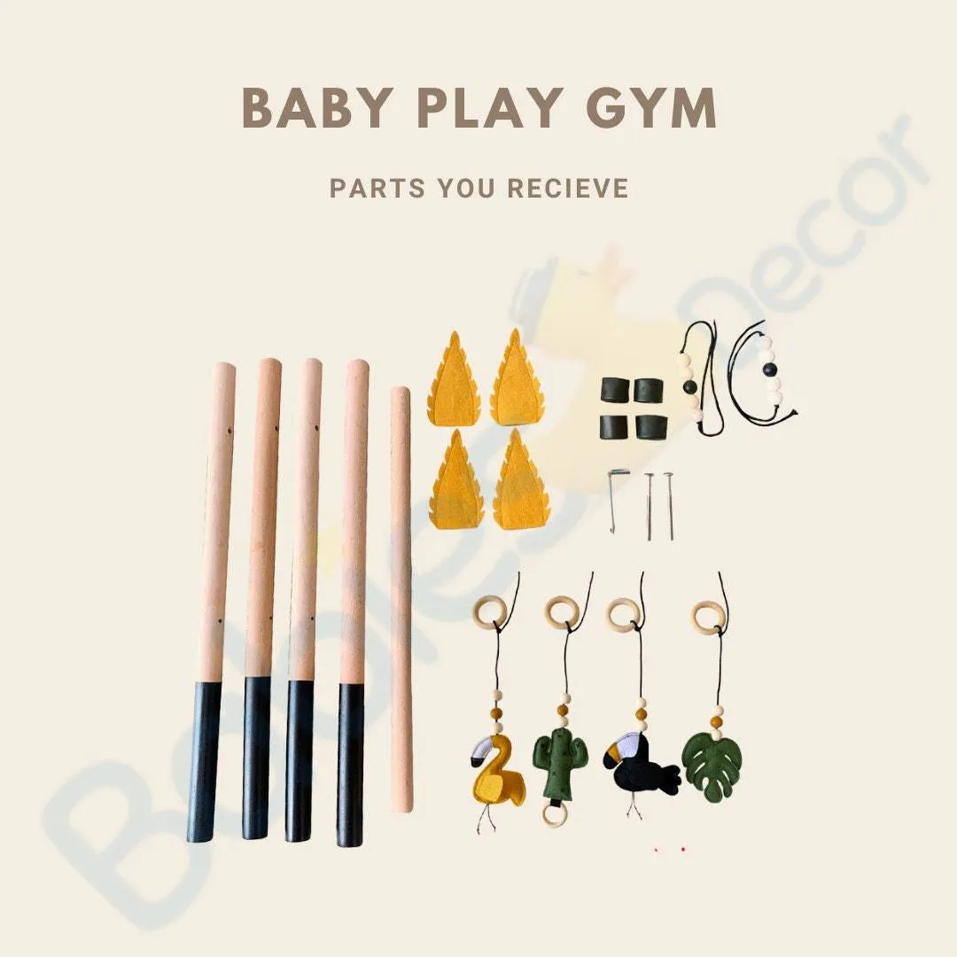 Baby Activity Play Gym with Wooden Frame and Gifts