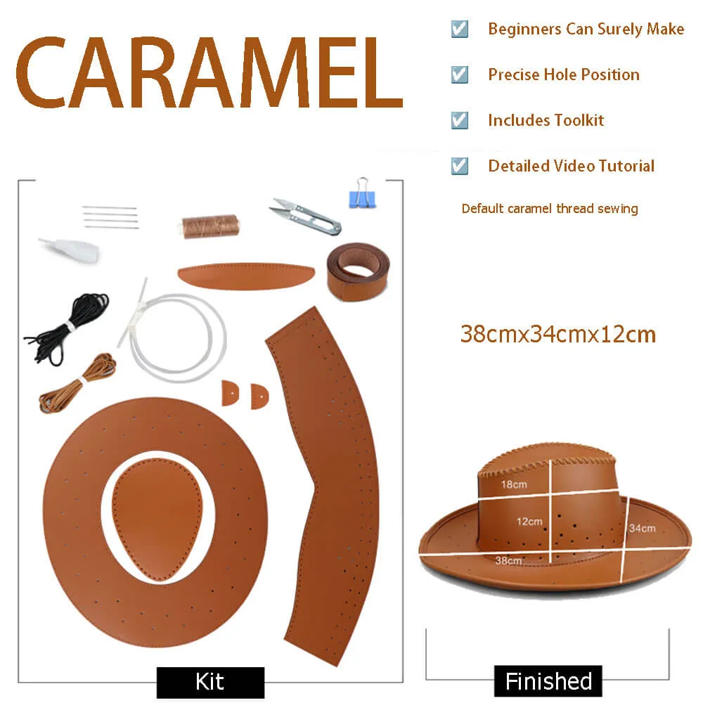 BABYLON™ Men's Leather Cowboy Hat DIY Craft Kit