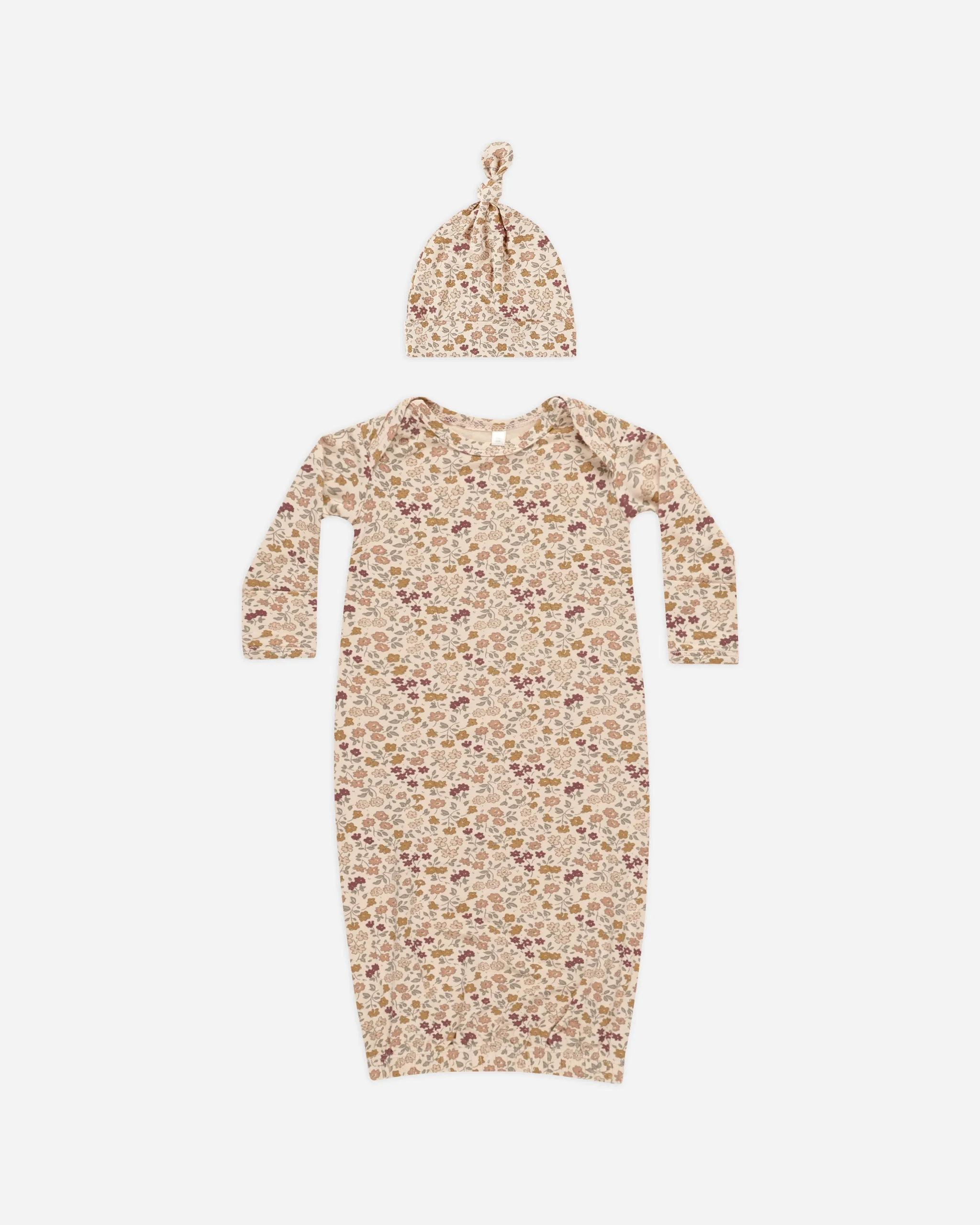 Bamboo Baby Gown   Hat Set || Posy