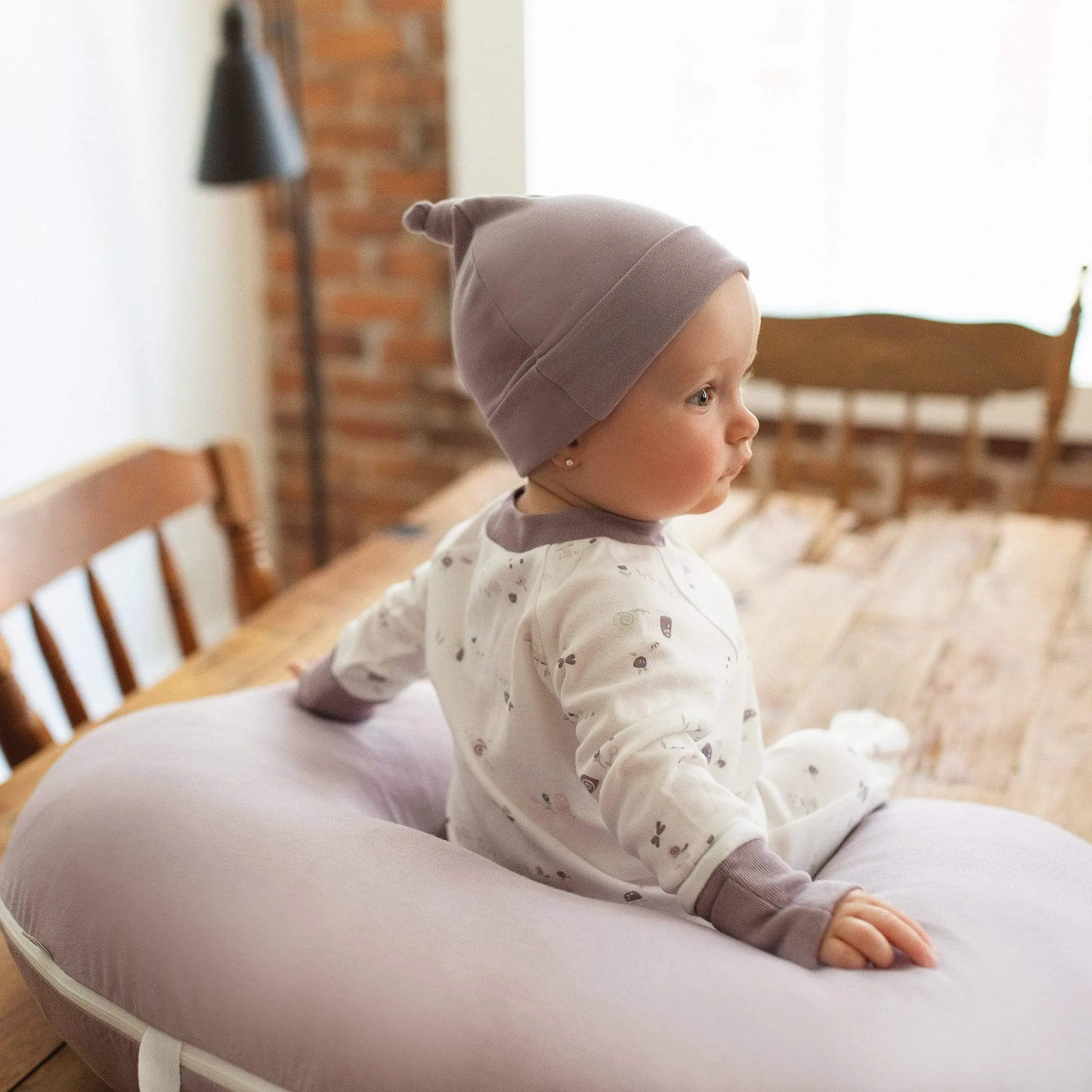 Bamboo nursing pillow - pebble