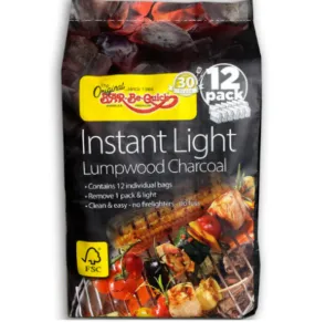 Bar-Be-Quick Instant Light Charcoal Pack of 12