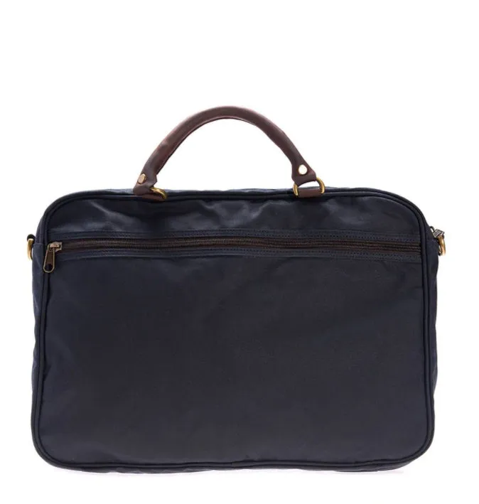 BARBOUR WAX LEATHER BRIEFCASE