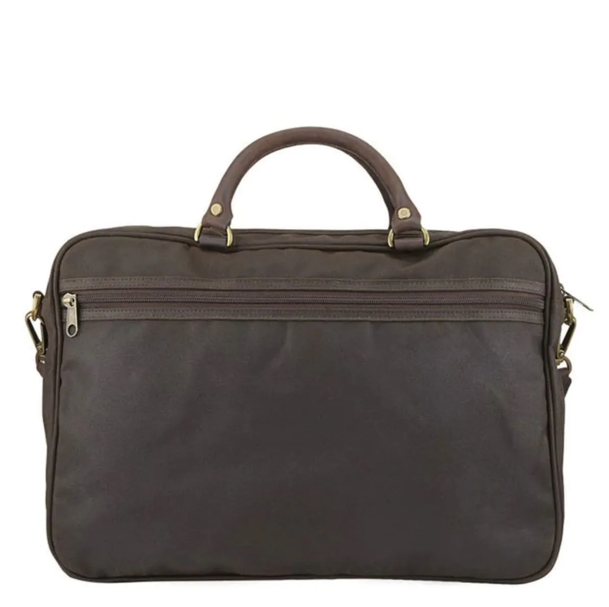 BARBOUR WAX LEATHER BRIEFCASE