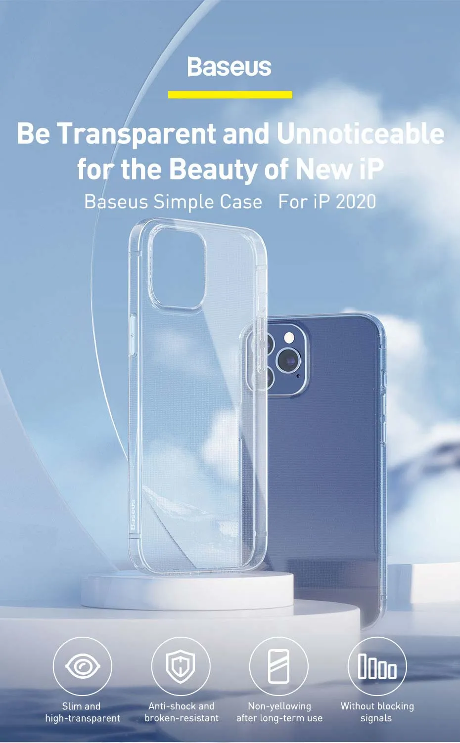 Baseus Phone Case For iPhone 12 mini Cover Clear Soft TPU Transparent Case For iPhone 11 Pro Xs Max X XR Case