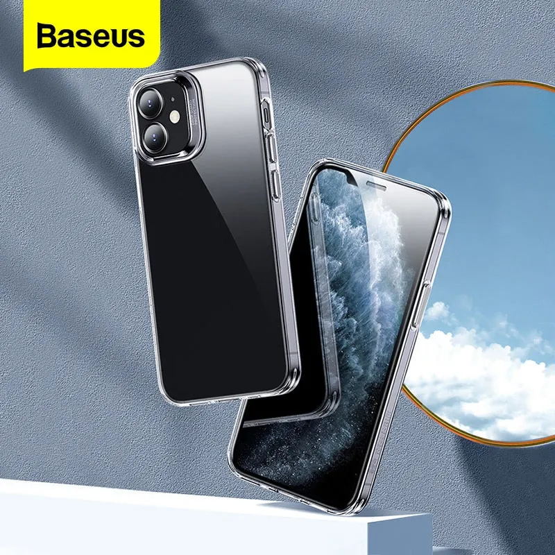 Baseus Phone Case For iPhone 12 mini Cover Clear Soft TPU Transparent Case For iPhone 11 Pro Xs Max X XR Case