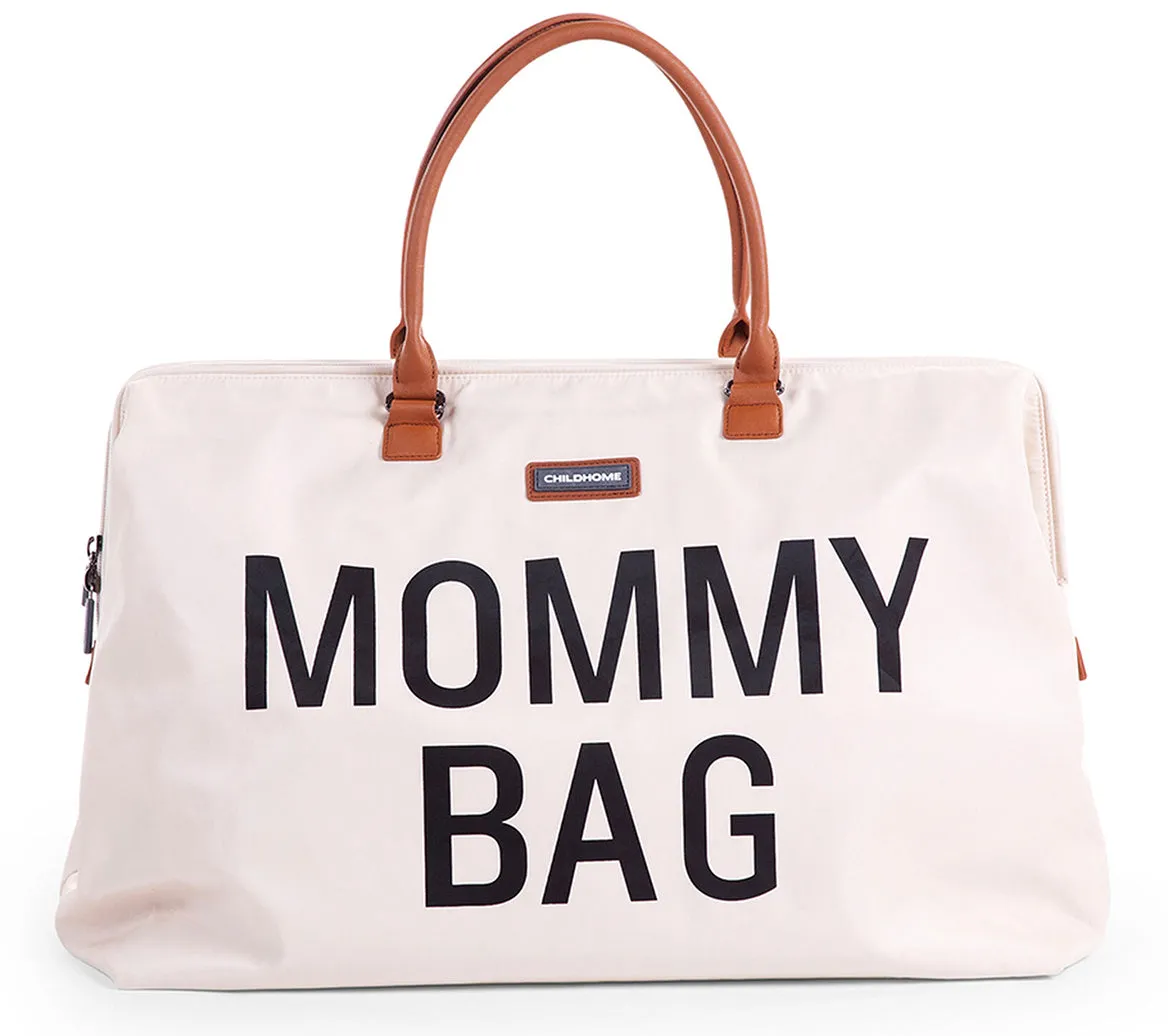 BEABA Childhome Canvas Mommy Bag - Off-White & Black