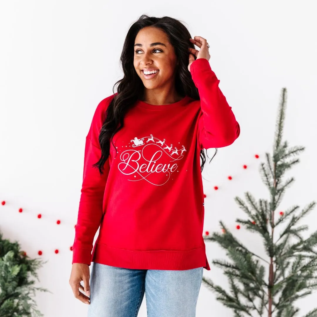 Believe Women's Crew Neck Sweatshirt