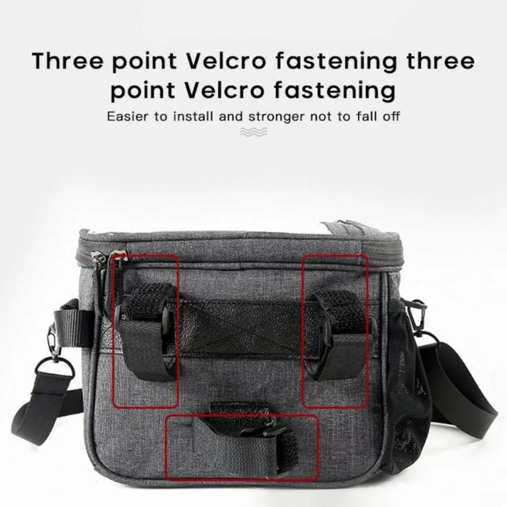 Bicycle Front Handlebar Bag Cycling Large 5L Frame Nylon Reflective Shoulder Bag Folding Handlebar Bag TPU Touch Screen