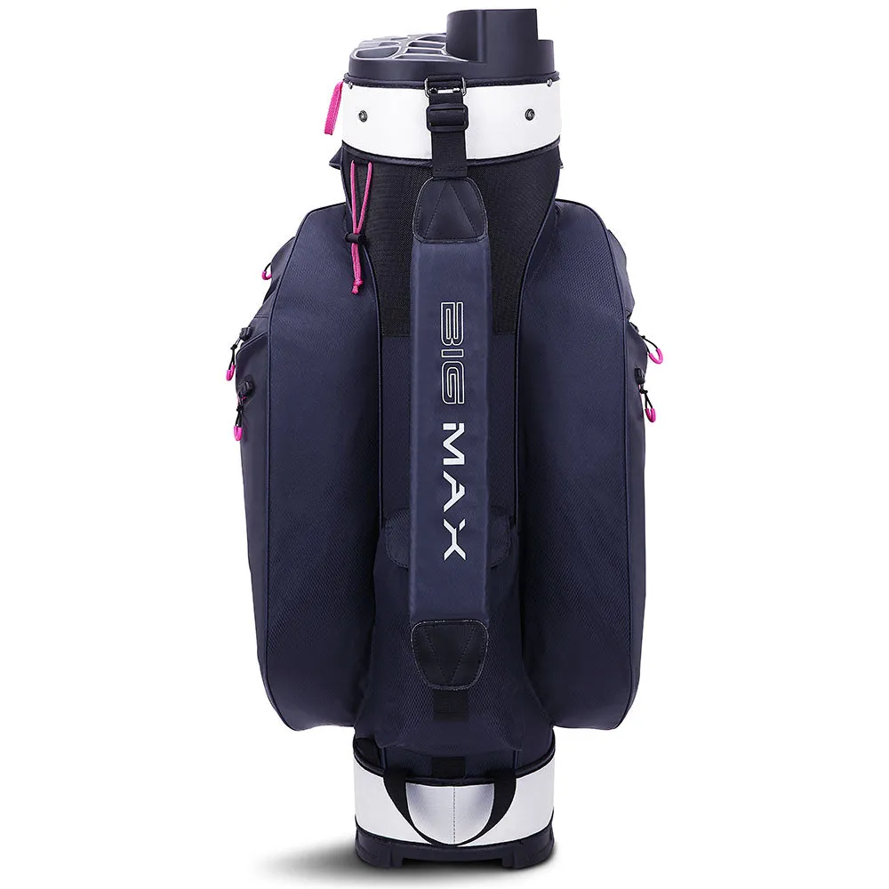 Big Max Dri Lite Silencio 2 Organiser Cart Bag - Steel/Blue/Silver/Fuchsia