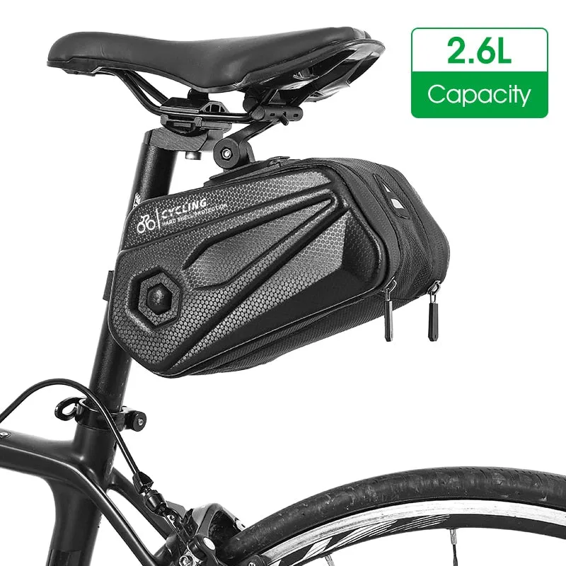 Bike Saddle Bag Waterproof MTB Road Bicycle Under Seat Bag 2.6L Lage Capacity Reflective Pannier Cycling Accessories