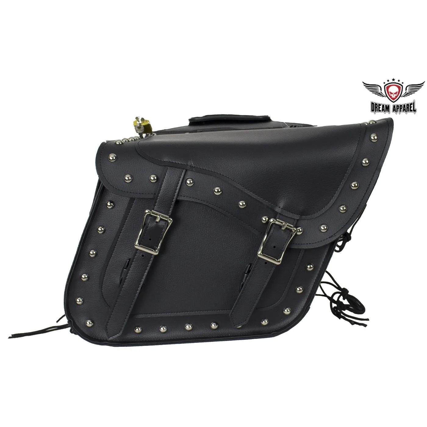 Black Concealed Carry Saddlebag with Studs