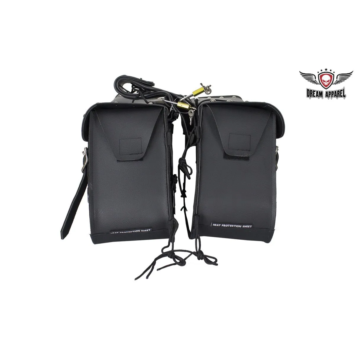 Black Concealed Carry Saddlebag with Studs