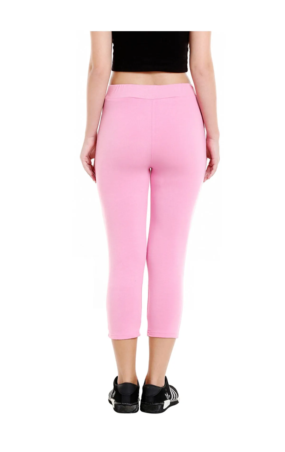 Bodyactive Women Light Pink Capris-LC1-LPI