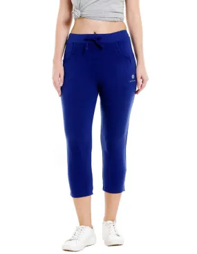 Bodyactive Women Royal Blue Capris-LC1-RBL