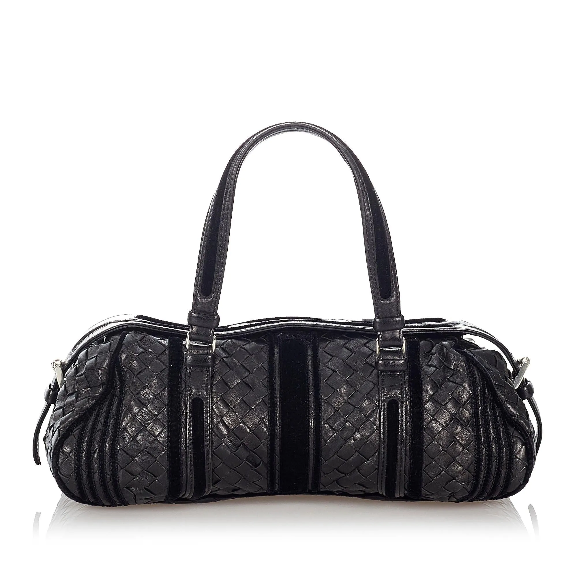 Bottega Veneta Intrecciato Leather Boston Bag (SHG-27192)