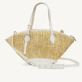 Brigitte Raffia Tote - Chalk