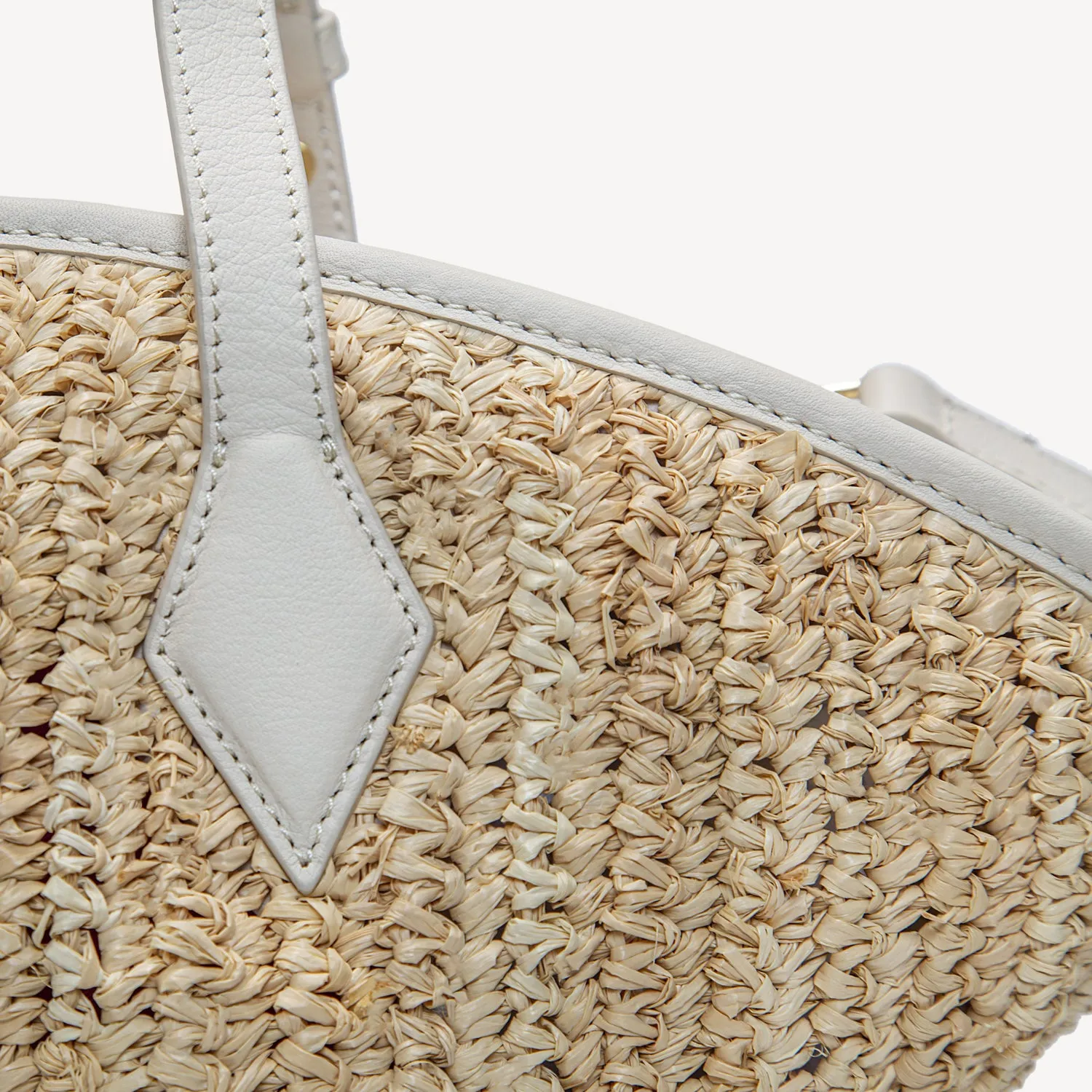 Brigitte Raffia Tote - Chalk