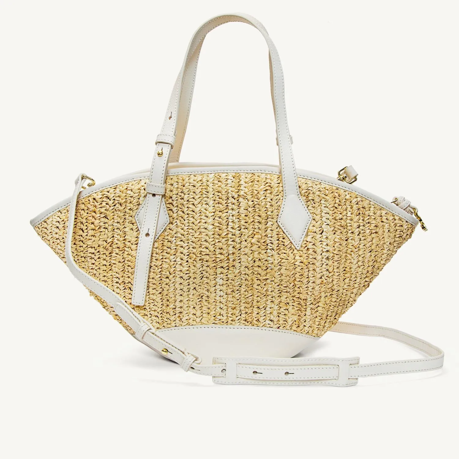 Brigitte Raffia Tote - Chalk