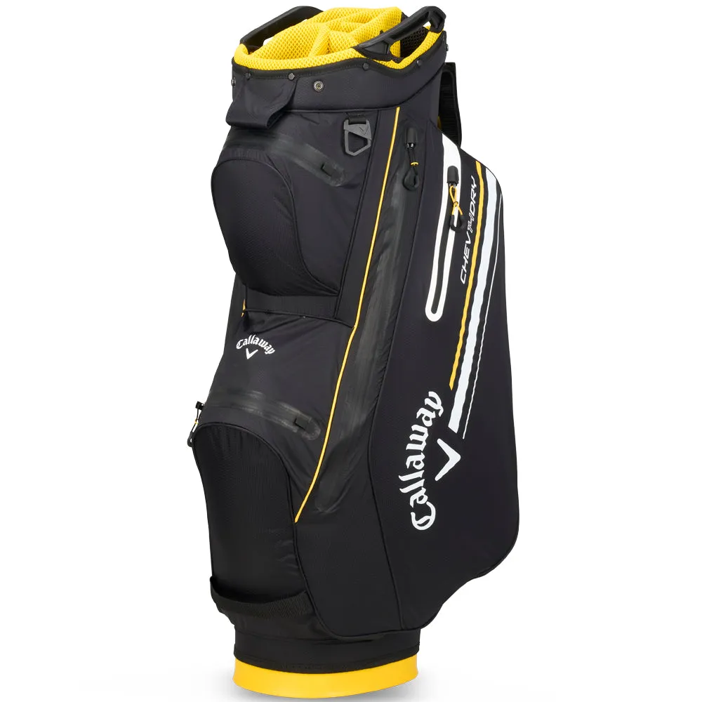 Callaway Chev Dry 14 Cart Waterproof Bag - Black/Golden Rod