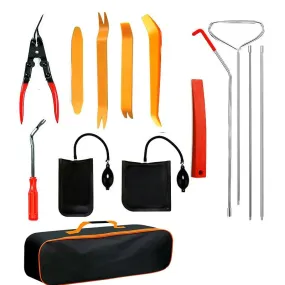 Car Trim Removal Tool - Home Tool Kit with Long Reach Grabber and Non-Destructive Air Wedge Pump