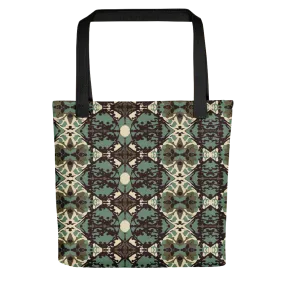 Damask and Receive Tote Bag – Brown/Sage