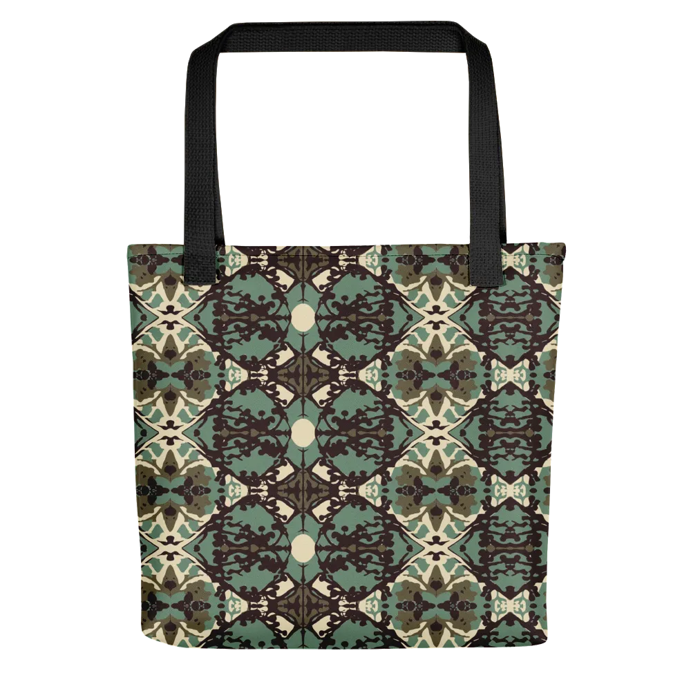 Damask and Receive Tote Bag – Brown/Sage