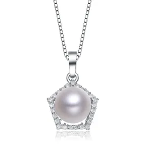 Delphine Geometric Pearl Necklace