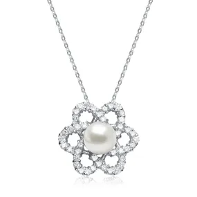 Delphine Pearl Flower Pendant Pearl