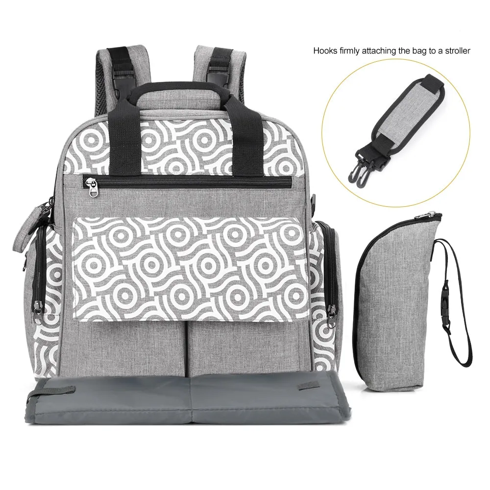 Diaper Bag Multi-function Backpack Separate Pockets