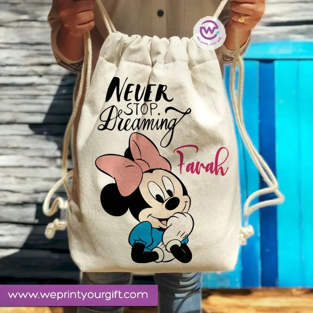 Drawstring Bag -Minnie Mouse