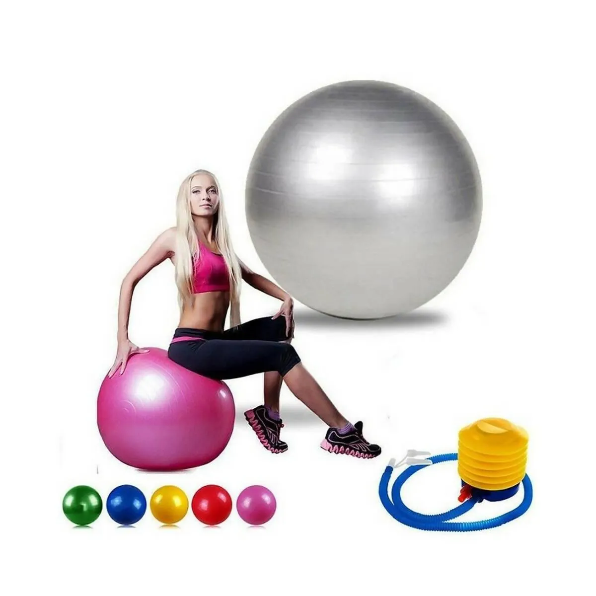 Exercise GYM Fitness Anti-Burst Yoga Ball with Pump - 85cm