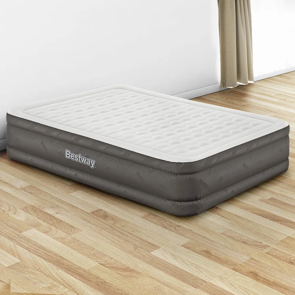 Factory Buys 46cm Air Mattress Inflatable Bed Airbed - Grey Queen