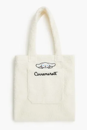 Faux Shearling Cinnamoroll Tote Bag