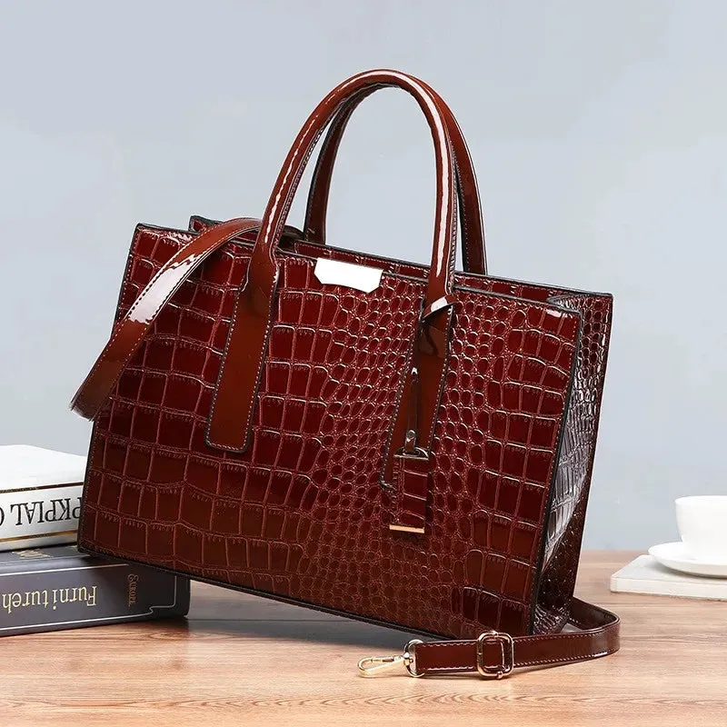 Fiorenza | Luxury Crocodile Pattern Tote Bag